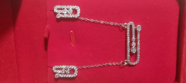 Elegant Silver Chain Brooch