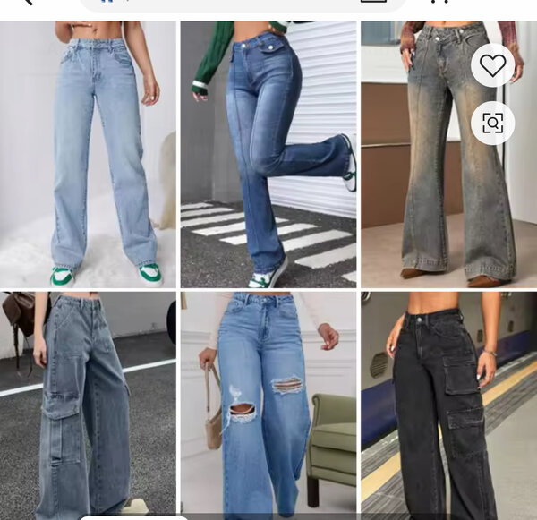 Jeans larges tendance femme