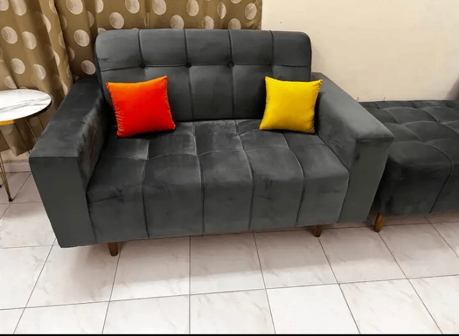 Canapé d'Angle en Velours Élégant