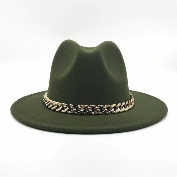 Chapeau Fedora Vert Élégant