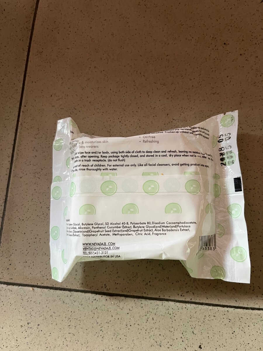 Lingettes démaquillantes au concombre