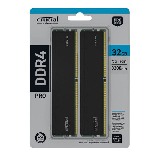 Crucial DDR4 Pro 32Go (2x16Go) 3200MT/s
