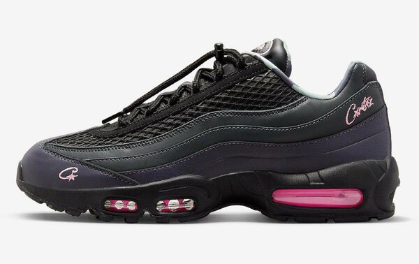 Baskets Air Max noires et roses