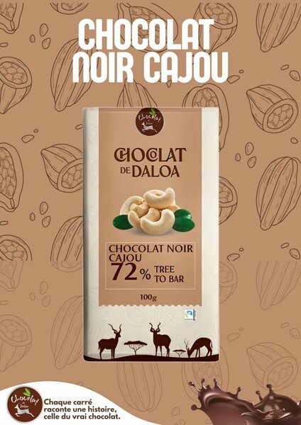 Chocolat Noir Cajou 72%