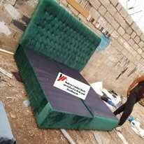 custom made bed with a high base