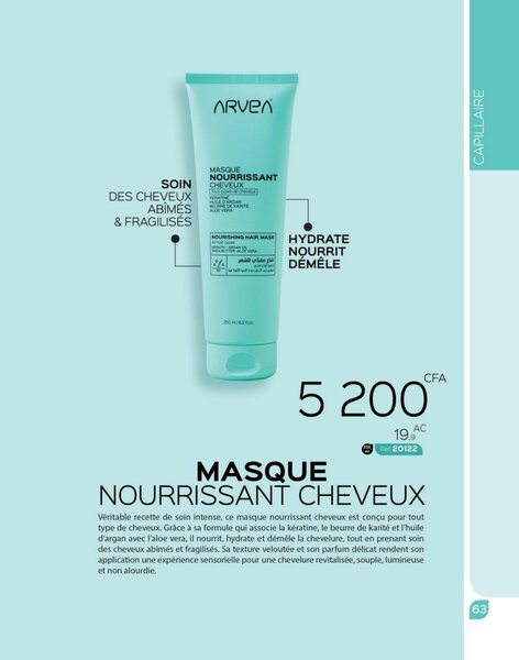 Masque Nourrissant Cheveux