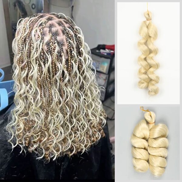 Tresses synthétiques tressées bouclées