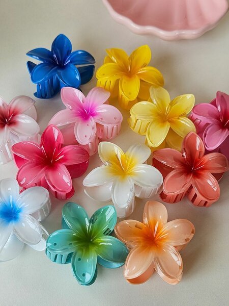 Flower Hair Claw Clips Set