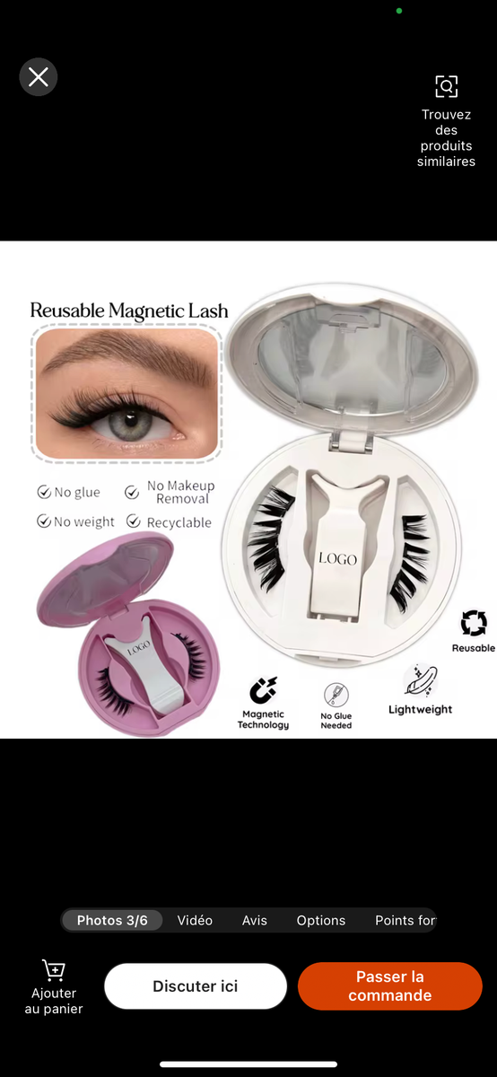 Pince à faux cirls réutilisabl