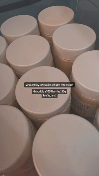 Chantilly karité olive et huiles essentielles