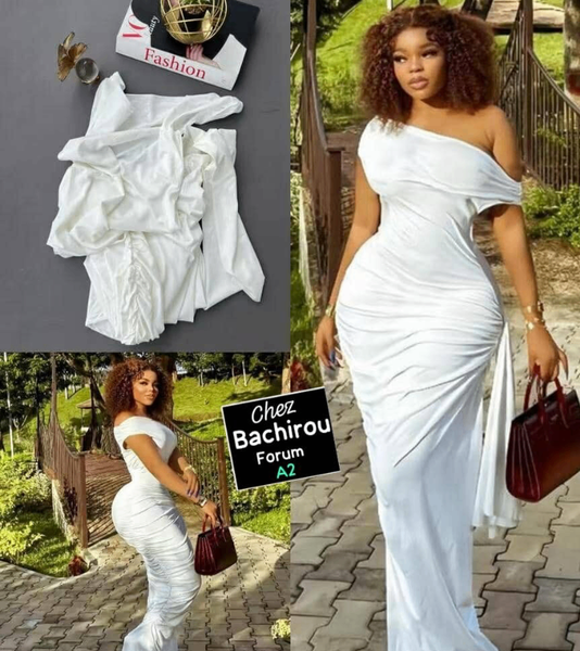 Robe Longue Blanche Élégante