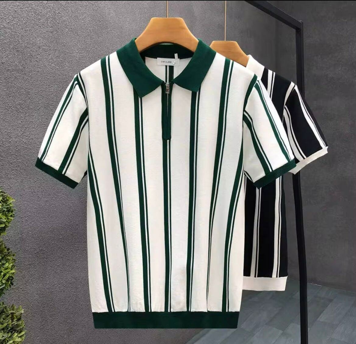 Polo à Rayures Élégant Homme