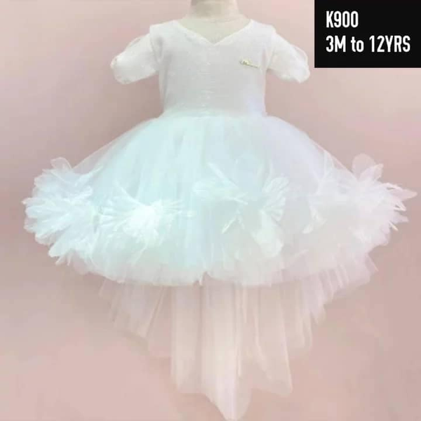 white dress with a full skirt