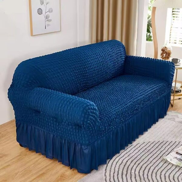 Housse de canapé extensible en treillis à bulles 3D 6 places