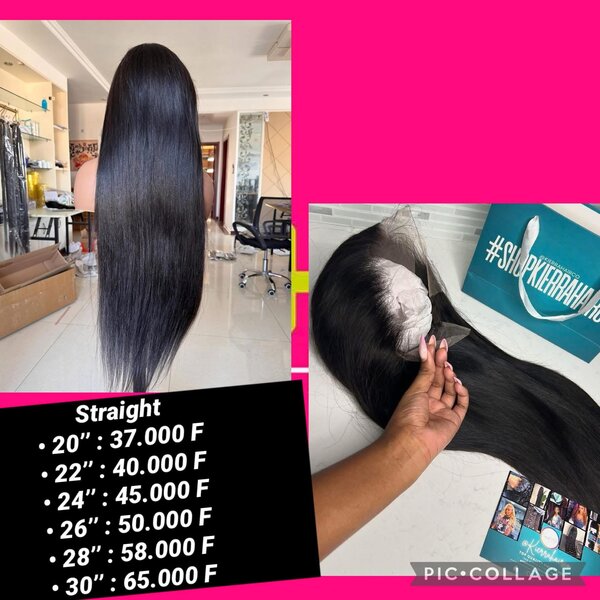 Extension cheveux lisses naturels