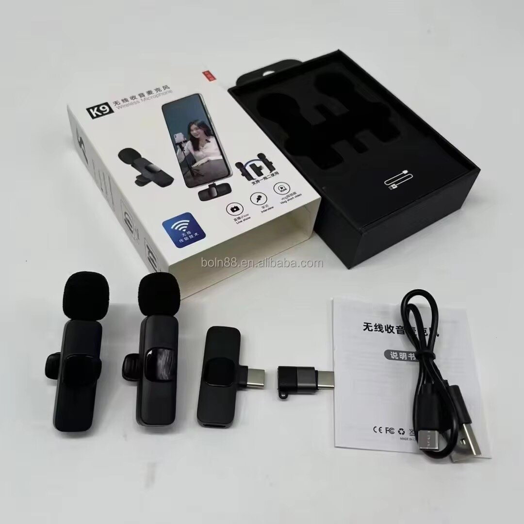 Microphone sans fil K9 pour smartphone