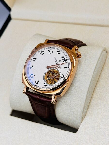 Montre vacheron  cuir brun