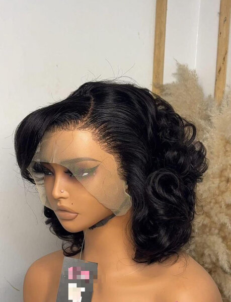 Perruque bob en dentelle frontale