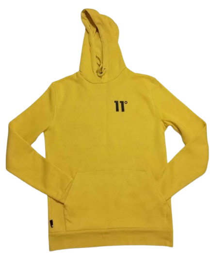 Sweat à capuche jaune 11°