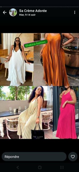 Très belle robe plissée