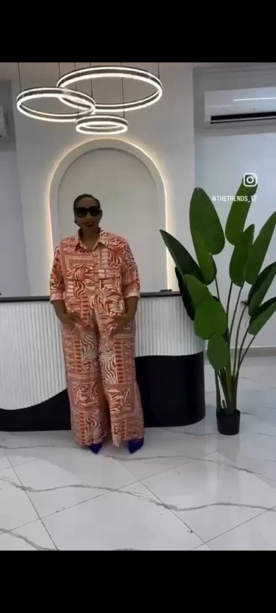 Ensemble pantalon imprimé chic