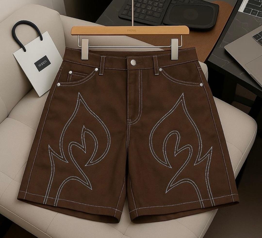 Shorts homme élégants avec broderie