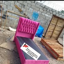 custom made bed with a high base