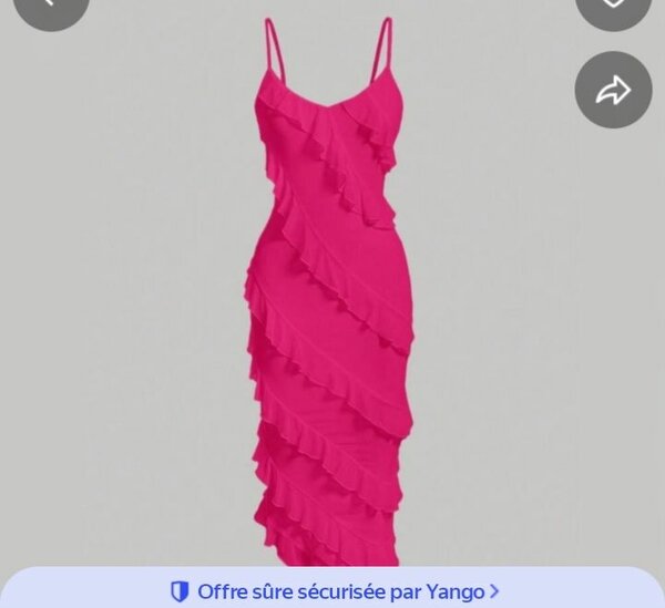 Robe rose à volants élégante