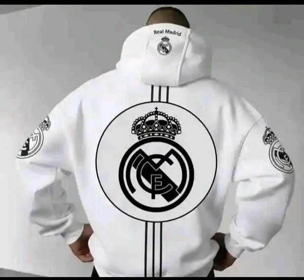 Sweat à capuche Real Madrid blanc