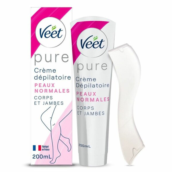Veet Pure Crème Dépilatoire Peaux Normales 200ml