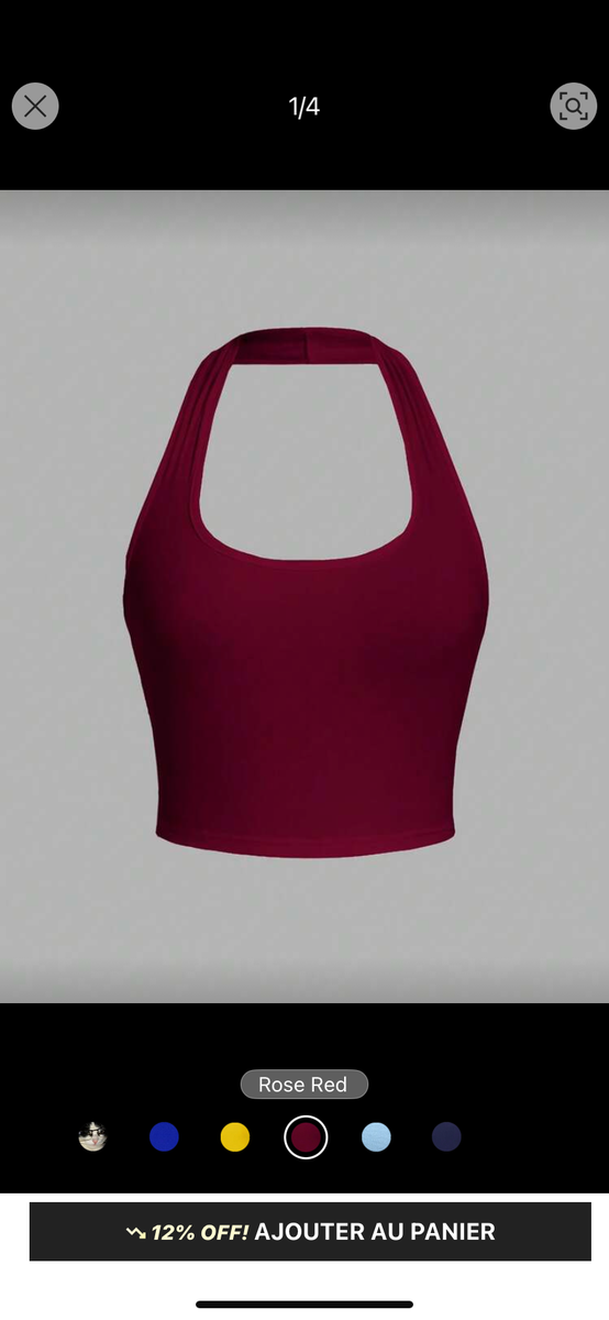 Crop Top Sport Rose Rouge