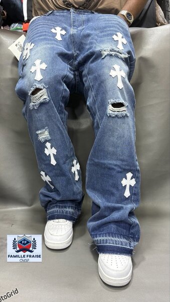 Jeans décontractés croix