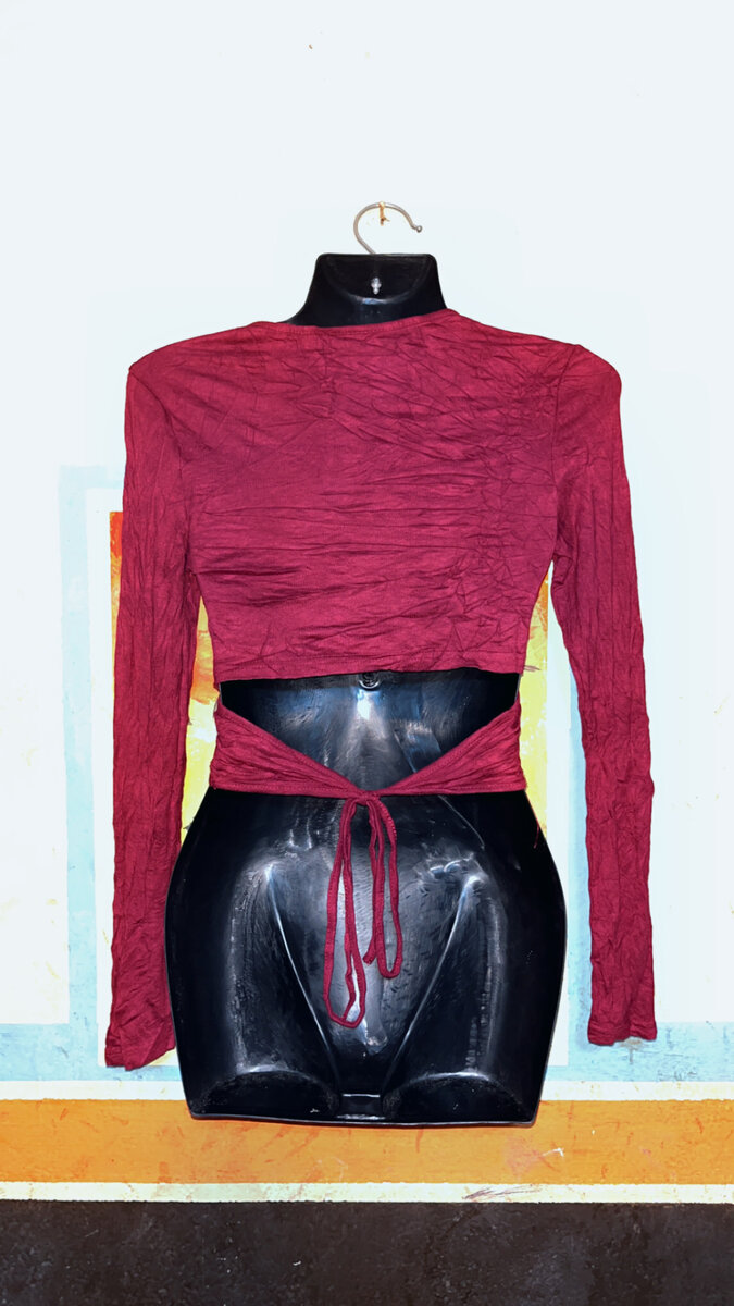 Haut manches longues bordeaux