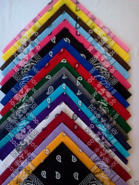 Bandanas en coton multicolores