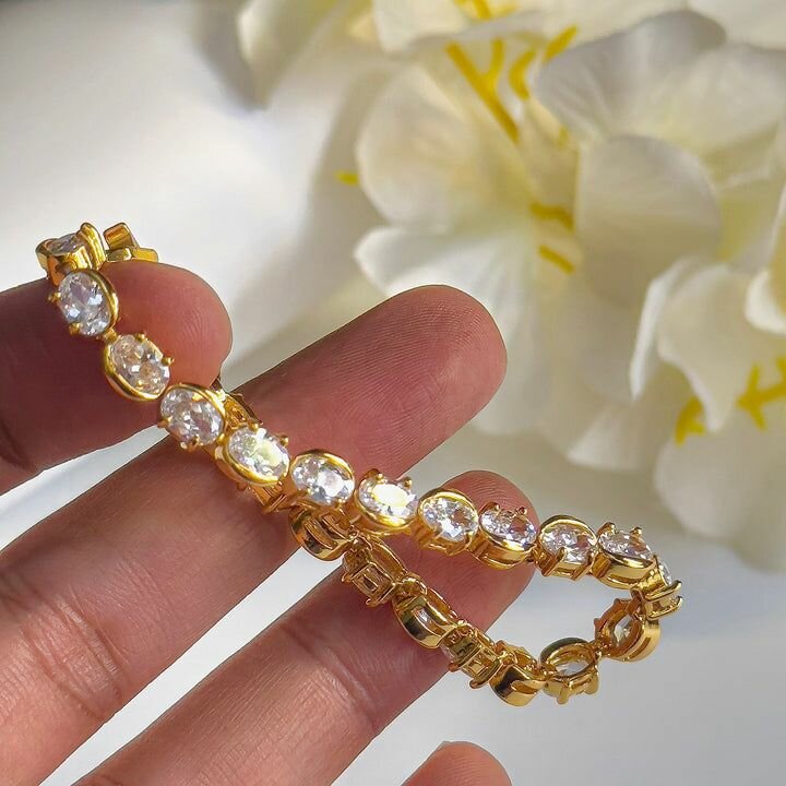 Gold plated  Zirconia  bracelet