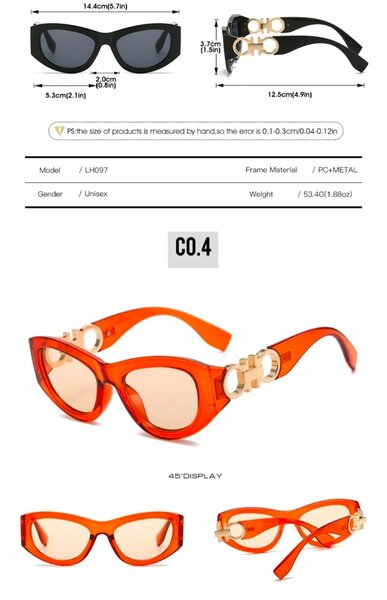 Lunettes de soleil rétro unisexes