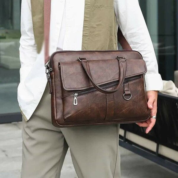 Sacoche en cuir pour ordinateur