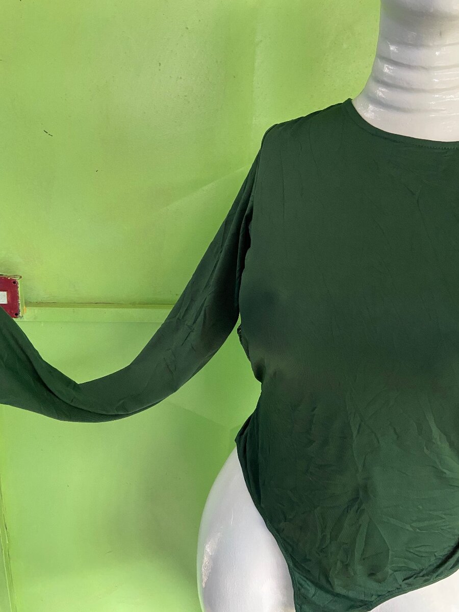 Body en dentelle verte élégante