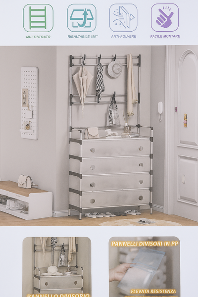 Armoire modulable beige
