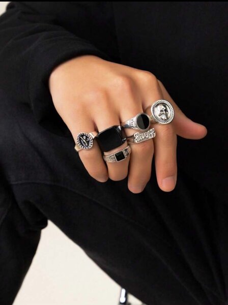 Ensemble de 6 bague à la mode