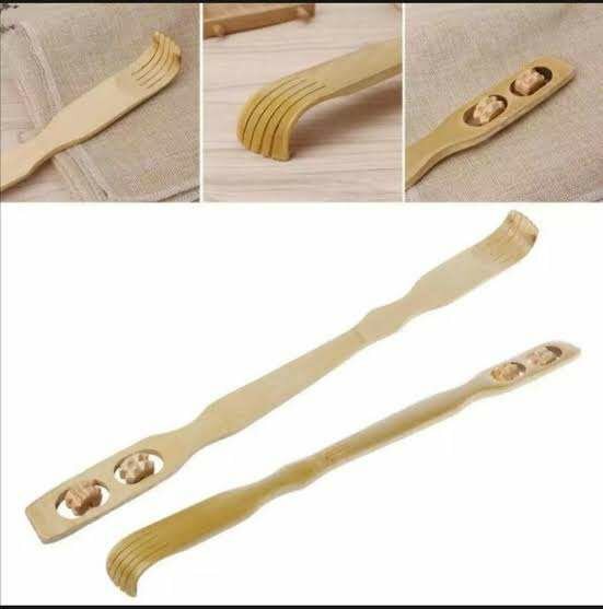 2 Pcs Wooden Back Scratcher Massage Stick Set – Bamboo Long Handle, Ergonomic Design for Easy Reach and Comfort