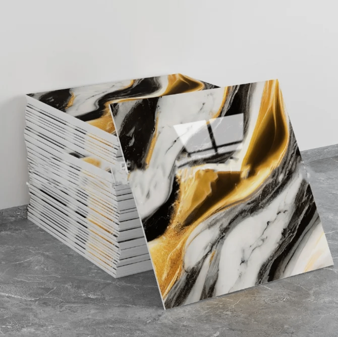 Carrelage mural marbré en PVC