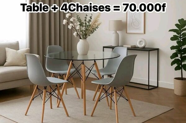 Ensemble Table et Chaises Moderne