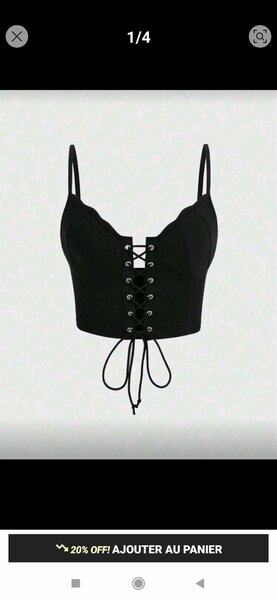 Haut bustier avec lacets