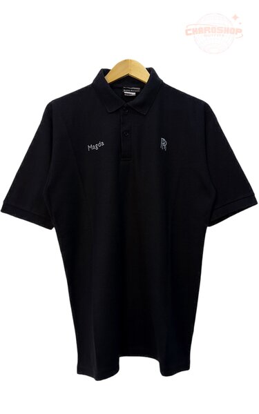 Polo noir classique homme