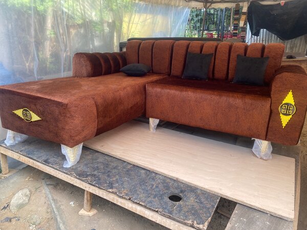 Canapé d'angle en velours