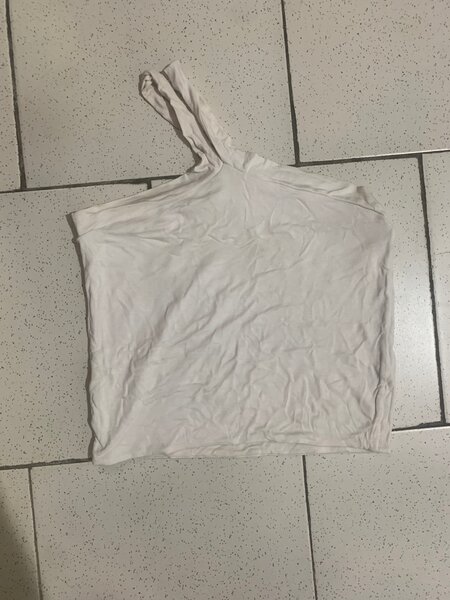 Top asymétrique blanc été