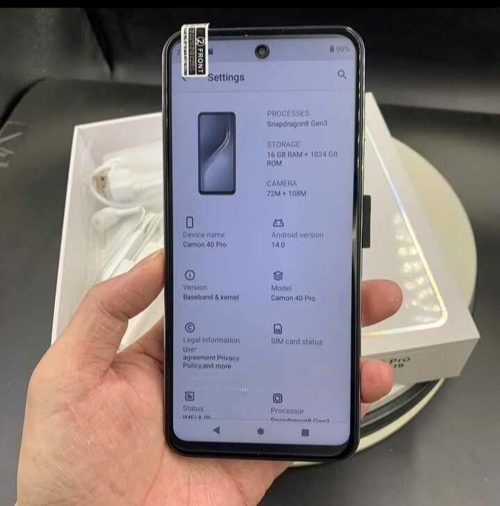 Smartphone 4G Camon 40 Pro