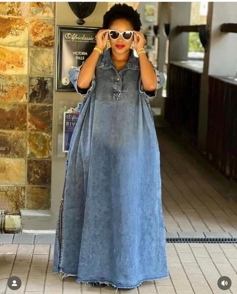 Robe Maxi en Jean Élégante