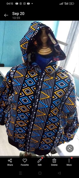 African print bomper jacket